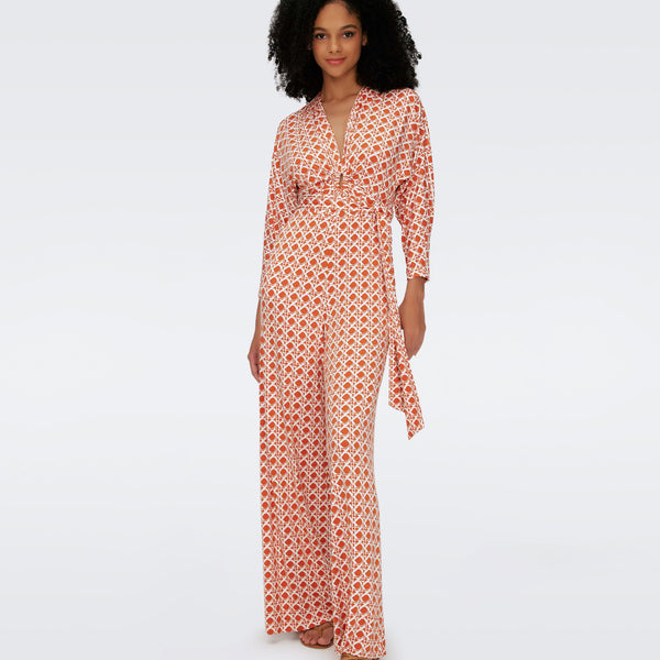 Dvf sales wrap romper